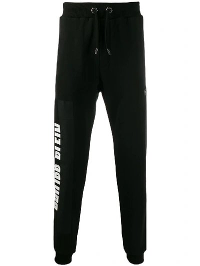 PHILIPP PLEIN TAPERED LOGO JOGGING TROUSERS