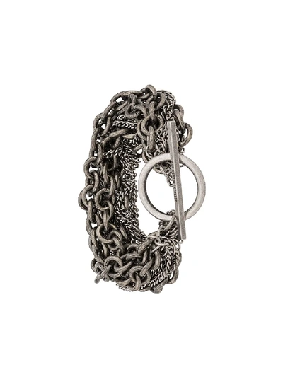 Ann Demeulemeester Layered Chain Bracelet In Silber