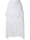 Olympiah Nielle Laise Midi Skirt In White