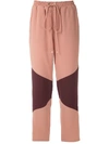 Olympiah Fleur Panelled Track Trousers In Brown