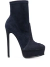 Casadei Platform Ankle Boots In Blau