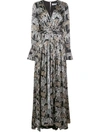 Prabal Gurung Jimili Safari Print Gown In Black