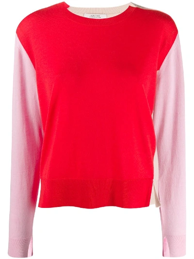 Dorothee Schumacher Colour-block Knitted Top In Red