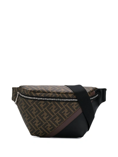 Fendi Monogram Print Belt Bag In 棕色