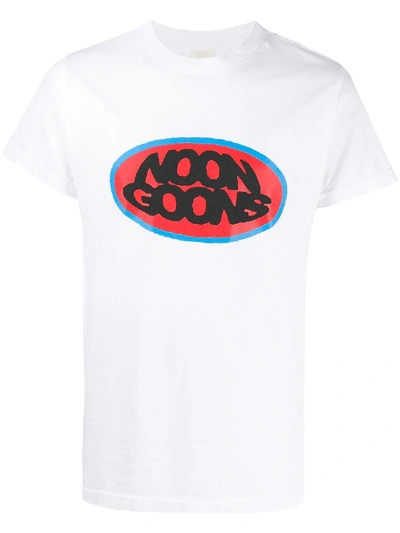 Noon Goons Logo Print Short Sleeve T-shirt In White