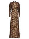 A.L.C Gabriella Leopard Stretch-Silk Column Gown