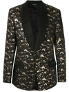 DOLCE & GABBANA JACQUARD-EFFECT SINGLE-BREASTED BLAZER