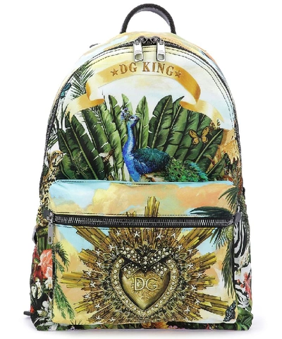 Dolce & Gabbana Dg King Fantasy Print Backpack In Multi