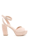 MIU MIU MIU MIU SUEDE PLATFORM SANDALS