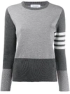 Thom Browne Cashmere 4-bar Sweater In Grey