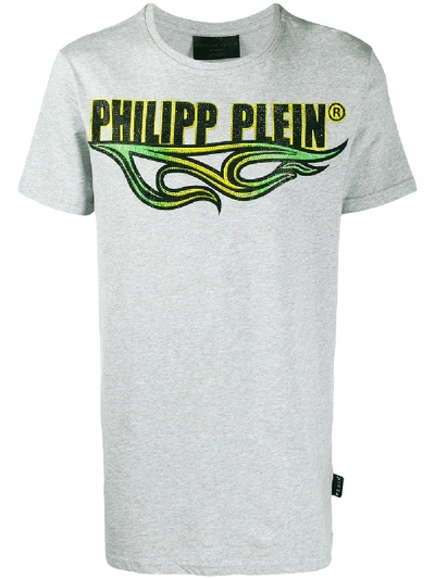 Philipp Plein Flame Print T In Grau