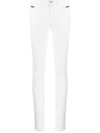 Philipp Plein Stone Washed Jeggings In Weiss