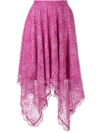 Olympiah Petale Uneven Midi Skirt In Pink