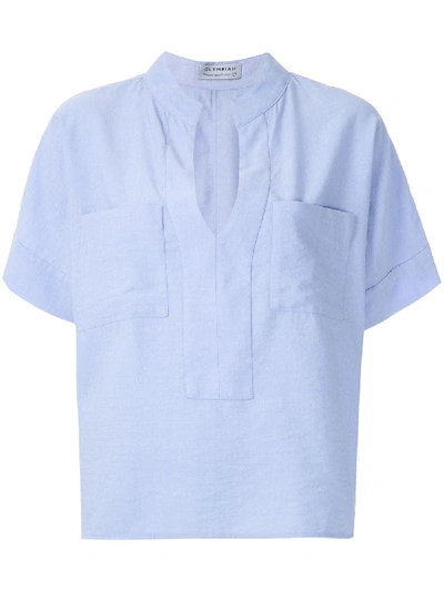 Olympiah Maggiolina Chest Pockets Blouse In Blue