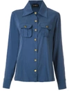 Olympiah Tulipe Pockets Shirt In Blue