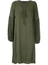 Olympiah Hagia Wide Sleeves Dress In Green