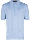 FRED PERRY EMBROIDERED LOGO KNIT POLO SHIRT