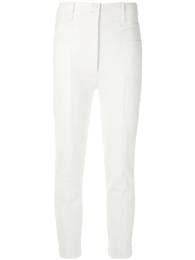 Gloria Coelho Skinny Cropped Trousers In White