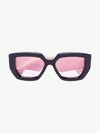 GUCCI GUCCI EYEWEAR MULTICOLOURED OVERSIZED ANGULAR SUNGLASSES,GG0630S00314526411