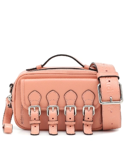 Acne Studios X Mulberry Leather Crossbody Bag In Pink