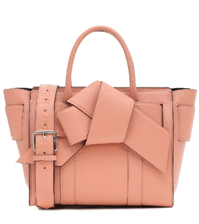 Acne Studios X Mulberry Small Bayswater Musubi Leather Tote In Pink