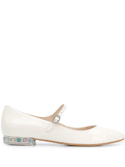 Sophia Webster Tony Ballerina Shoes In White