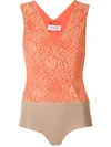 Olympiah Petale Lace Bodysuit In Orange