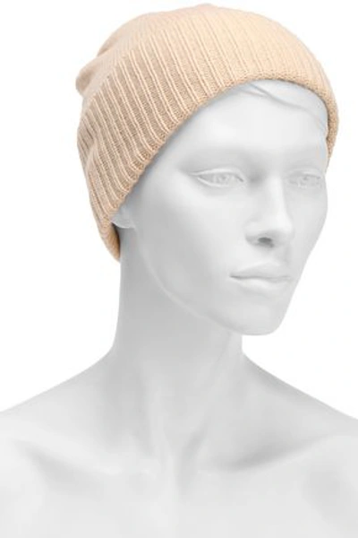 Iris & Ink Katrena Cashmere Beanie In Beige