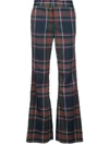 PRABAL GURUNG CHECKED BOOTCUT TROUSERS