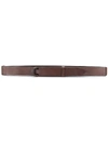 Orciani No-buckle Belt In Braun