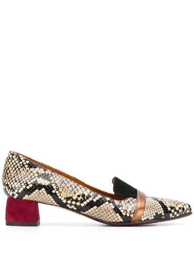 Chie Mihara Roz Snakeskin Effect Pumps In Nude