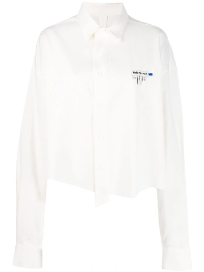 Ader Error Asymmetric Cropped Shirt In Weiss