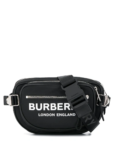 Burberry Medium Logo Cannon Belt Bag In Black