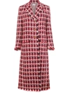 THOM BROWNE CHECKED TWEED OVERCOAT