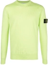 Stone Island Logo Patch Jumper In Grün