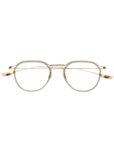 Dita Eyewear Clear Frame Glasses In Gold