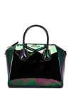 GIVENCHY GIVENCHY SMALL ANTIGONA IRIDESCENT LEATHER BAG IN GREEN,METALLIC,PURPLE,GIVE-WY689
