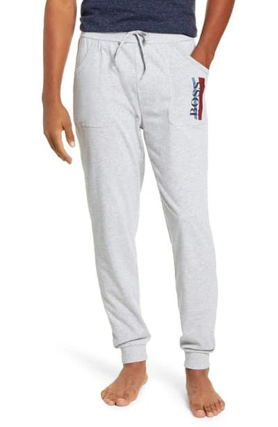 Hugo Boss Authentic Cotton Lounge Pants In Grey