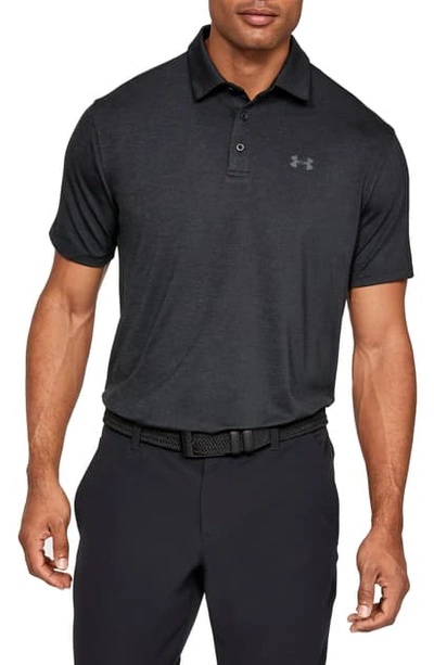 Under Armour Men's Heathered Playoff Polo In Black