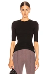 Rosetta Getty Cotton Cropped-sleeve T-shirt In Black