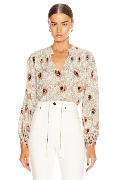 Natalie Martin Lizzy Shirt In Vintage Flowers Apricot