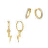 MISSOMA STORMY NIGHT STACK EARRING SET 18CT GOLD PLATED VERMEIL/CUBIC ZIRCONIA,SET E17