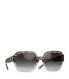 Tory Burch Oversized Square Logo Sunglasses In Grey Tri-gradient