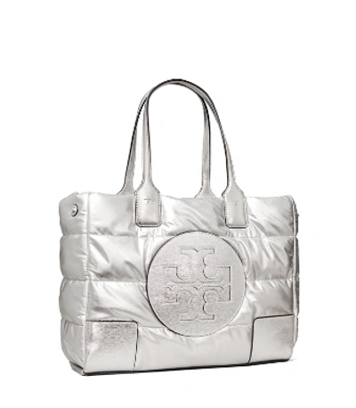 Silver Ella Tote Ella Chain Tote, Bay Gray Tory Burch KW