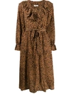 Jovonna Kedu Leopard Print Dress In 棕色