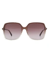 GUCCI OVERSIZED SQUARE SUNGLASSES,060043504200