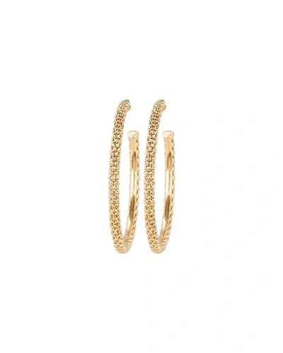 Argento Vivo Textured Hoop Earrings In Gold