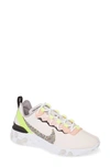 Nike Pink React Element 55 Premium Sneakers In Light Soft Pink/ Grey/ Black