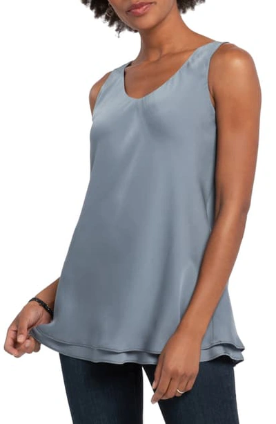 Nic + Zoe Compass Tank Top In Washed Slate