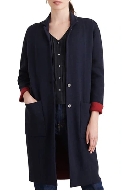 Alex Mill Wool Blend Half Sweater Coat In Navy In Blue